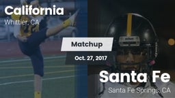 Matchup: California vs. Santa Fe  2017