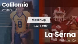 Matchup: California vs. La Serna  2017