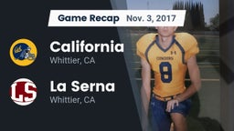 Recap: California  vs. La Serna  2017