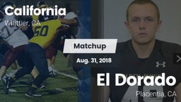 Matchup: California vs. El Dorado  2018