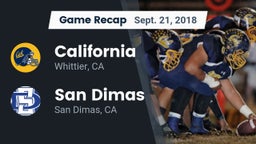 Recap: California  vs. San Dimas  2018