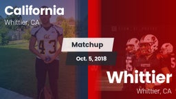Matchup: California vs. Whittier  2018