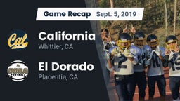 Recap: California  vs. El Dorado  2019