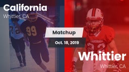 Matchup: California vs. Whittier  2019