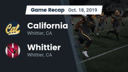 Recap: California  vs. Whittier  2019