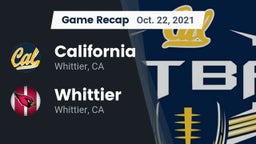 Recap: California  vs. Whittier  2021