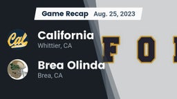 Recap: California  vs. Brea Olinda  2023