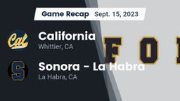 Recap: California  vs. Sonora  - La Habra 2023