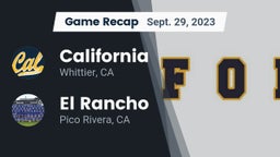Recap: California  vs. El Rancho  2023