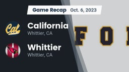 Recap: California  vs. Whittier  2023