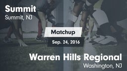 Matchup: Summit vs. Warren Hills Regional  2016