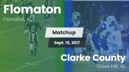 Matchup: Flomaton vs. Clarke County  2017