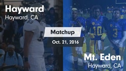 Matchup: Hayward vs. Mt. Eden  2016