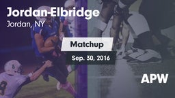 Matchup: Jordan-Elbridge vs. APW 2015