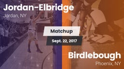 Matchup: Jordan-Elbridge vs. Birdlebough  2016