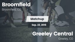 Matchup: Broomfield vs. Greeley Central  2016