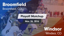 Matchup: Broomfield vs. Windsor  2016