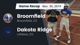 Recap: Broomfield  vs. Dakota Ridge  2019