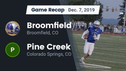 Recap: Broomfield  vs. Pine Creek  2019