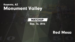 Matchup: Monument Valley vs. Red Mesa  2016