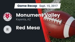 Recap: Monument Valley  vs. Red Mesa 2017