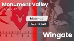 Matchup: Monument Valley vs. Wingate 2017