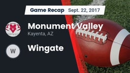 Recap: Monument Valley  vs. Wingate 2017