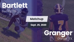 Matchup: Bartlett vs. Granger  2020