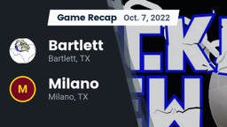 Recap: Bartlett  vs. Milano  2022