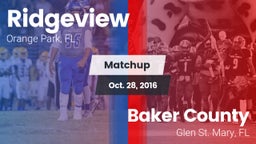 Matchup: Ridgeview vs. Baker County  2016