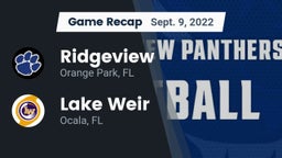 Recap: Ridgeview  vs. Lake Weir  2022