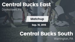 Matchup: Central Bucks East vs. Central Bucks South  2016