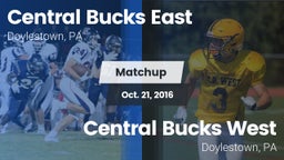 Matchup: Central Bucks East vs. Central Bucks West  2016