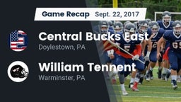 Recap: Central Bucks East  vs. William Tennent  2017