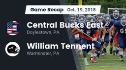 Recap: Central Bucks East  vs. William Tennent  2018