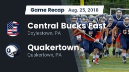 Recap: Central Bucks East  vs. Quakertown  2018