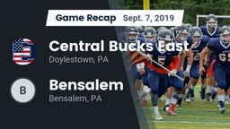 Recap: Central Bucks East  vs. Bensalem  2019