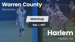 Matchup: Warren County vs. Harlem  2017