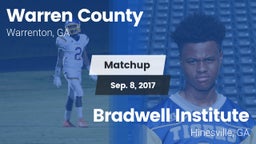 Matchup: Warren County vs. Bradwell Institute 2017