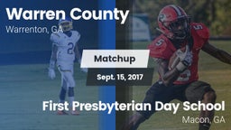 Matchup: Warren County vs. First Presbyterian Day School 2017