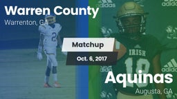 Matchup: Warren County vs. Aquinas  2017
