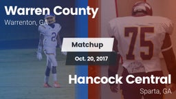Matchup: Warren County vs. Hancock Central  2017