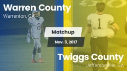 Matchup: Warren County vs. Twiggs County  2017