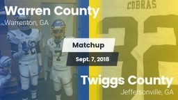 Matchup: Warren County vs. Twiggs County  2018