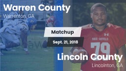 Matchup: Warren County vs. Lincoln County  2018