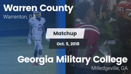 Matchup: Warren County vs. Georgia Military College  2018