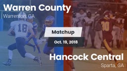 Matchup: Warren County vs. Hancock Central  2018