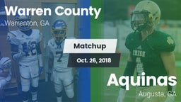 Matchup: Warren County vs. Aquinas  2018