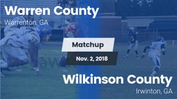 Matchup: Warren County vs. Wilkinson County  2018