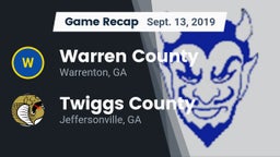 Recap: Warren County  vs. Twiggs County  2019